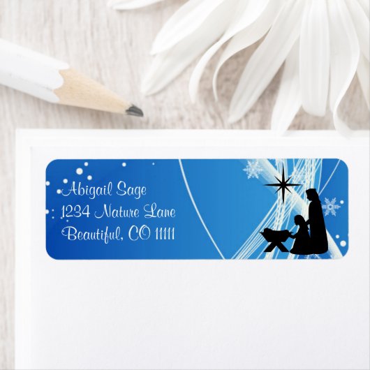 Mooie Silhouette kerstmis Etiket (Insitu)