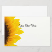 Mooie Sjabloon zonnebloem Briefpapier (Voorkant / Achterkant)