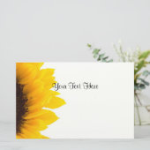 Mooie Sjabloon zonnebloem Briefpapier (Staand voorkant)