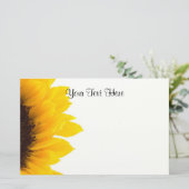 Mooie Sjabloon zonnebloem Briefpapier (Staand voorkant)