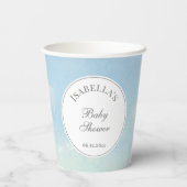 Mooie Sky and Clouds Cloud Nine Baby shower Papieren Bekers (Achterkant)