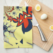 Mooie, slimme, kleurrijke Floral Pattern-kunst Theedoek (Quarter Fold)