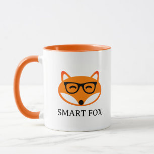 Mooie slimme vos met bril koffiemok mok