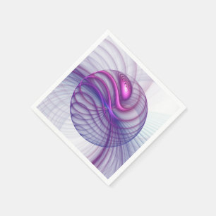 Mooie slinger moderne abstracte fractale kunst roz servetten