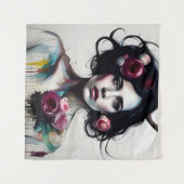 Mooie slordige vrouw  wandkleed (Voorkant (horizontaal))