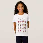 Mooie smaken vormen van ijsschep t-shirt (Voorkant volledig)