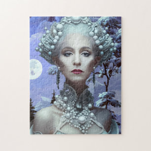 Mooie Sneeuwkoningin Fantasy Fotografie Legpuzzel