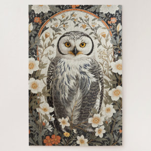 Mooie Sneeuwuil geïnspireerd door William Morris Legpuzzel