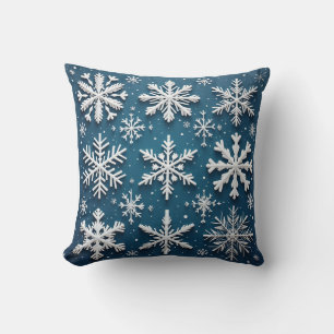 Mooie sneeuwvlok patroon kussen