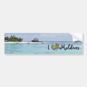 Mooie soennitische Maldiven stratende straten Bumpersticker