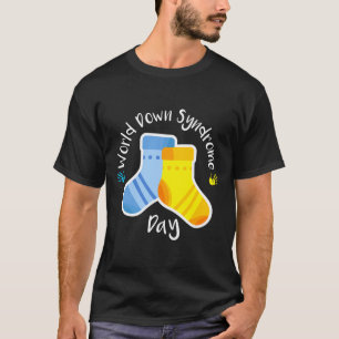 Mooie sokken grafische gift wereld downsyndroom be t-shirt
