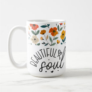 Mooie Soul Floral Graphic design Inspirerend Koffiemok