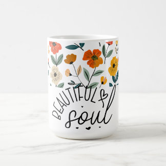 Mooie Soul Floral Graphic design Inspirerend Koffiemok