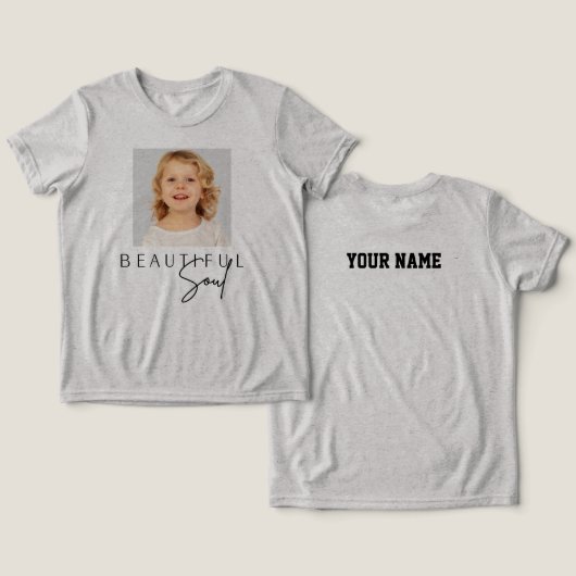 Mooie Soul Typography, Custom T-shirt Vrouwen (Ontwerp Voorkant & Achterkant)