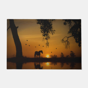 Mooie Southwestern Horse op Sunset Deurmat