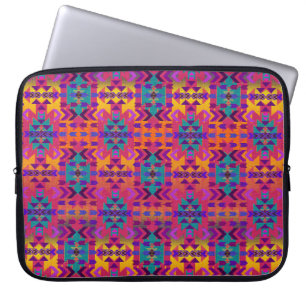 Mooie Southwestern Style Pattern roze Laptop Sleeve