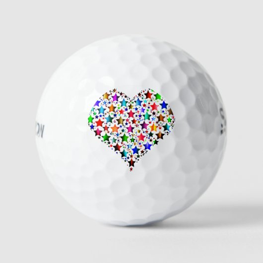 **MOOIE SPARKLEDING HART* GOLF BALLEN (Voorkant)