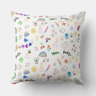 Mooie speelse Doodle decoratieve kinderkussen Kussen