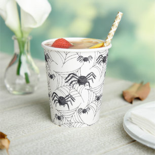 Mooie spin waterverf Halloween-feest papieren beke Bekers