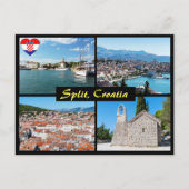 Mooie Split landmarks - Kroatië, Europa Briefkaart (Voorkant)