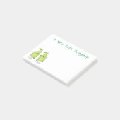 Mooie springperen cartoon illustratie post-it® notes (Schuin)