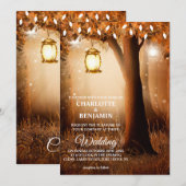 Mooie sprookjessprookjes met gekantelde woudbruilo kaart (Voorkant / Achterkant)