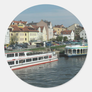 Mooie stad Regensburg Ronde Sticker