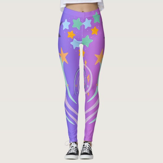 Mooie sterren en hart leggings (Voorkant)