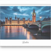 Mooie sticker met Big Ben, Londen. (Voorkant)