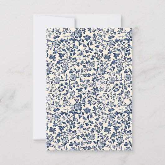 Mooie  stijl bloemenverlovingsfeest kaart (Achterkant)