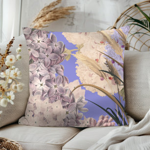 Mooie stijl hortensia's en tarwe kussen
