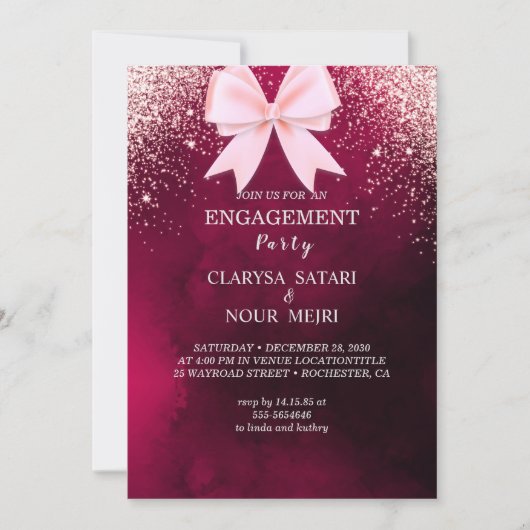 Mooie stijlvolle abstracte vallende trouw uitnodig kaart (Voorkant)