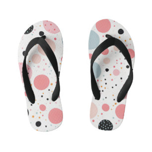 Mooie stippenpatroon wit kinder teenslippers