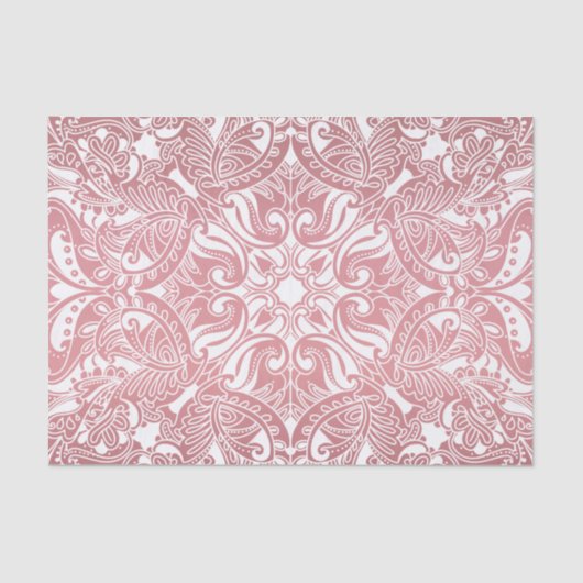 Mooie Stoffig nam en Wit Paisley toe Tissuepapier (Voorkant)