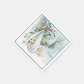 Mooie  Stork Baby Boy Shower Servetten (Hoek)