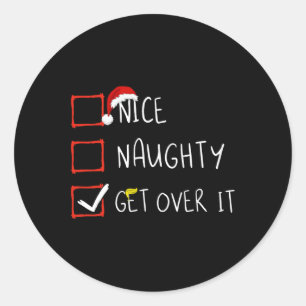 Mooie stoute get over it 2024 Grappig Trump won Xm Ronde Sticker