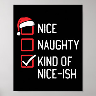 Mooie stoute lijst soort leuke-achtige kerst poster