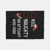 Mooie stoute poging werd gemaakt kerstlijst ca fleece deken (Voorkant (Horizontaal))