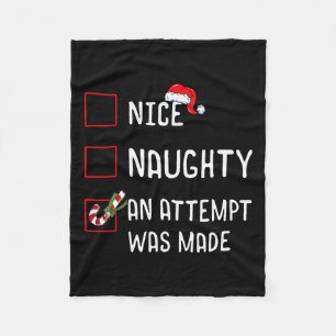 Mooie stoute poging werd gemaakt kerstlijst ca fleece deken