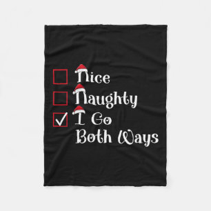 Mooie stoute twee manieren Schattigee kerst Fleece Deken