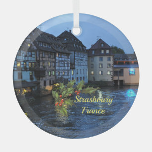 Mooie Straatsburg, Frankrijk Glas Ornament