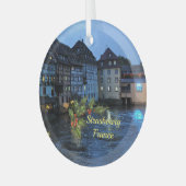 Mooie Straatsburg, Frankrijk Glas Ornament (Voorkant links)