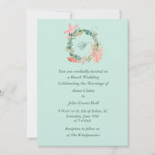 Mooie strand bruiloft aankondigingen | Custom (Voorkant)