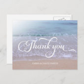 Mooie strand bruiloft dank u briefkaart (Voorkant / Achterkant)