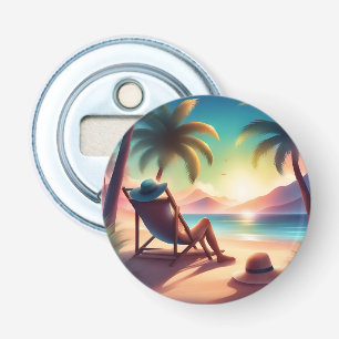 mooie strand button flesopener