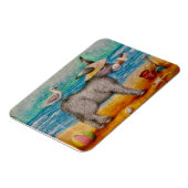 Mooie strand ezel magneet (Linkerzijde)