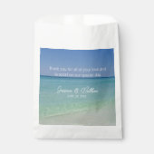 Mooie strand horizon gepersonaliseerde bruiloft bedankzakje (Voorkant)