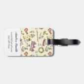 Mooie strand scène patroon bagagelabel (Achterkant horizontaal)