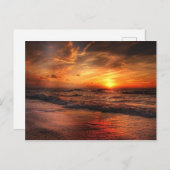 Mooie strand Sunset Briefkaart (Voorkant / Achterkant)