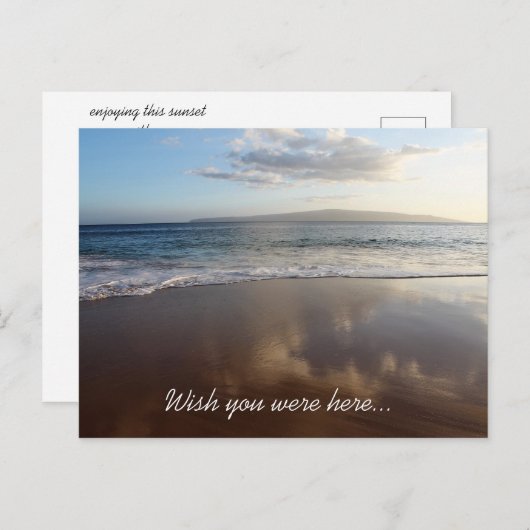 Mooie strand wil dat je hier Briefkaart was (Voorkant / Achterkant)